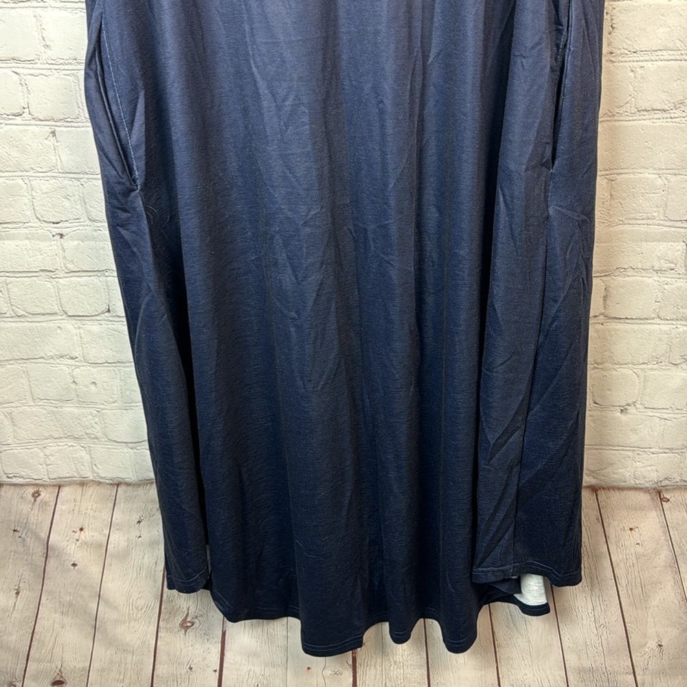 BloomChic Navy & White Striped Raglan Sleeve Pocket Dress Plus Size 1X - Picture 5 of 6